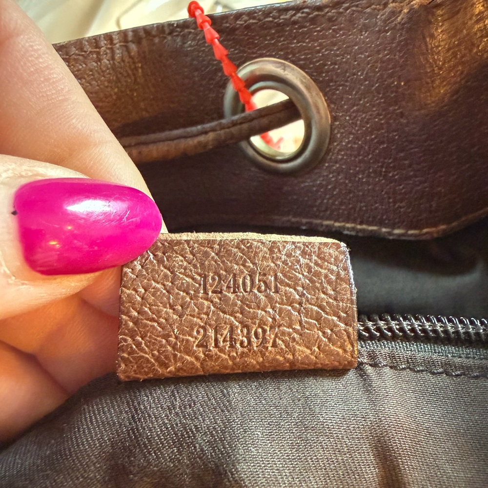 Gucci Vintage GG Canvas Leather Bucket Bag‎ with Aftermarket Strap - Picture 11 of 12